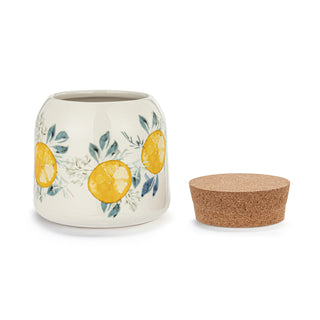 Lemons Small Cork Lid Canister