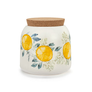 Lemons Small Cork Lid Canister