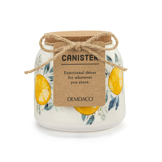 Lemons Small Cork Lid Canister