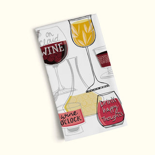 Wine Time Cotton Tea Towel