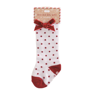 Tall Christmas Bow Socks