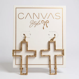 Lydia Cross Dangle Earrings