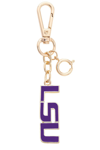 LSU Tigers Enamel Logo Bag Charm
