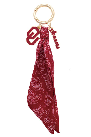 OU Sooners Logo Bandana Bag Charm