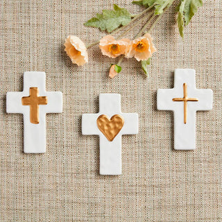 Ceramic & Gold Cross