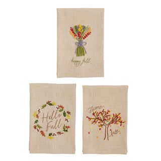 Fall French Knot Towels