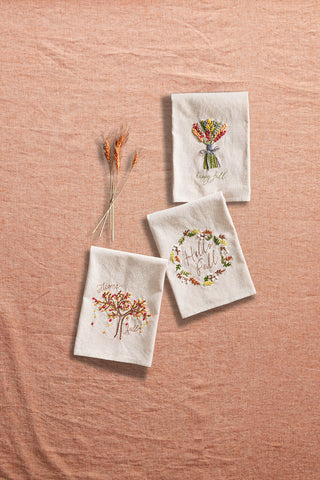 Fall French Knot Towels