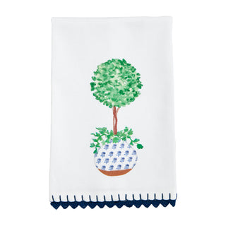 Blue Potted Plant Towel
