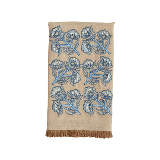 Block Print Embroidered Towels