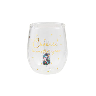 Birthday Glitter Wine Glass