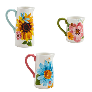Floral Pitcher Bud Vases