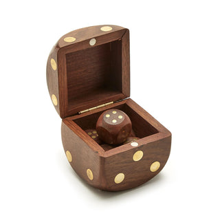 Wood Crafted Dice Box