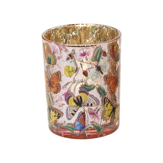 Butterfly Silhouette Antiqued Votive Holder