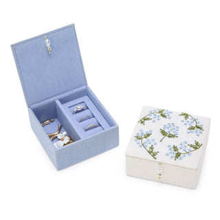 Hydrangea Embroidered Jewelry Box
