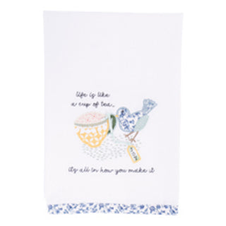 Cup of Tea Bird Tea Towel