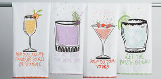 Sassy Cocktails Printed Dish Towels