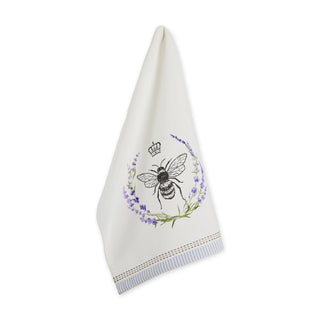 Royal Bee Embellished Dish Towel