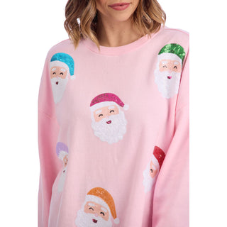 Santa Holiday Sparkle Sweatshirt