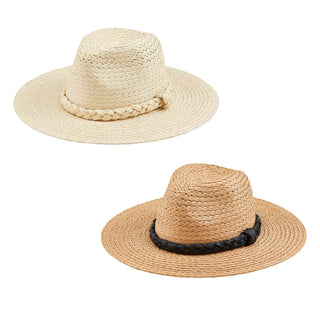 Braided Straw Fedoras
