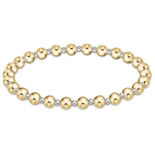 Classic Grateful Mixed Metal Pattern Bead Bracelet
