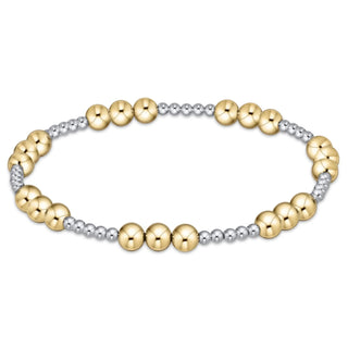 Classic Joy Mixed Metal Pattern Bead Bracelet