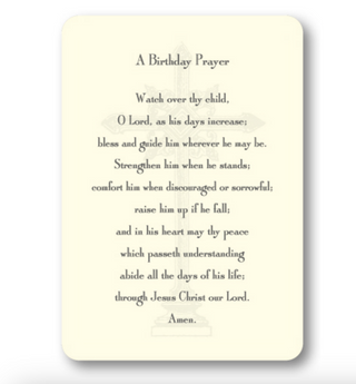 Birthday Prayer Card