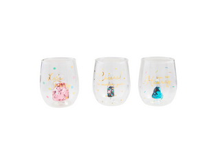 Birthday Glitter Wine Glass