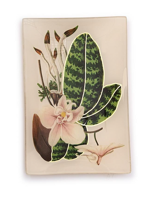 Botanical Glass Trinket Tray