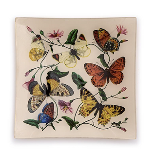 Botanical Glass Trinket Tray