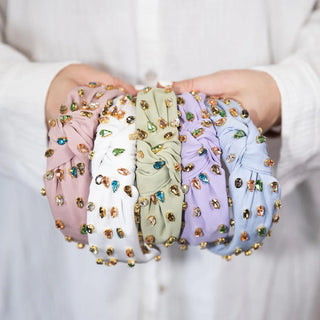 Gemstone Top Knot Headband