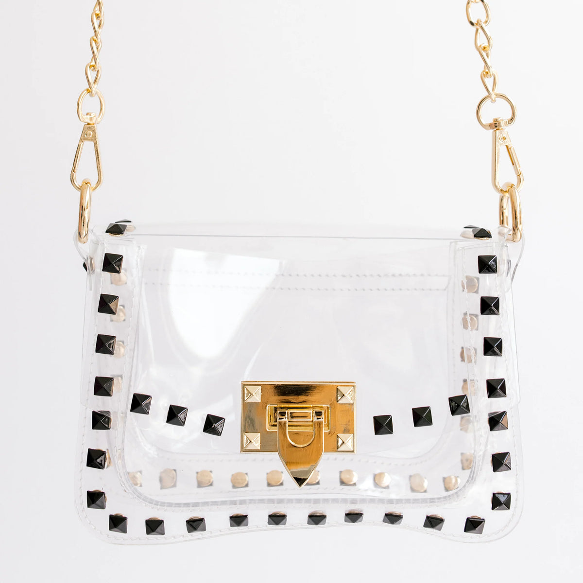 Bridget Maroon Clear Purse