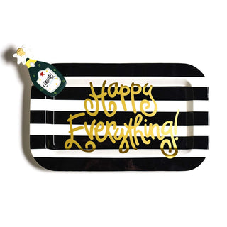 Black Stripe Happy Everything! Mini Rectangle Platter