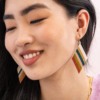 Frida Diagonal Beaded Earrings