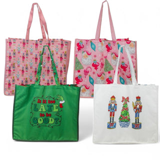 Festive Canvas Holiday Totes