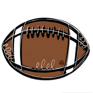 Brown Football shaped attachment for sign.