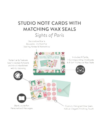 Bella Flora Studio Note Cards with Wax Seals