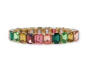 Etta Small Rectangle Stone Stretch Bracelet