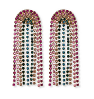 Clara Rainbow Waterfall Stone Dangle Earrings