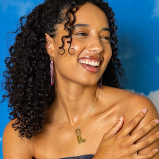 Game Day Tassel Bead Earrings