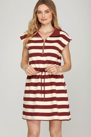 Game Day Zip-Up Mini Dress