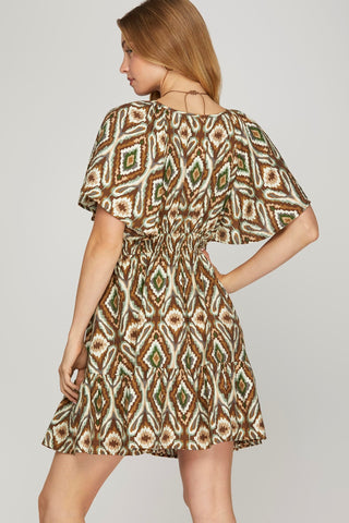 Flutter Sleeve Mini Dress