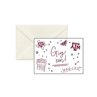 Texas A&M Confetti Note Cards