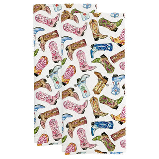 Boot Scootin' Tea Towel