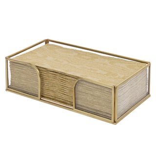 Gold Edge Glass Caddy