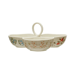 3-Section Stoneware Dish