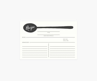 Charcoal Spoon Recipe Cards