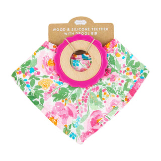 Floral Bib & Teether Set