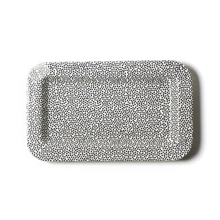 Black Small Dot Mini Entertaining Rectangle Platter