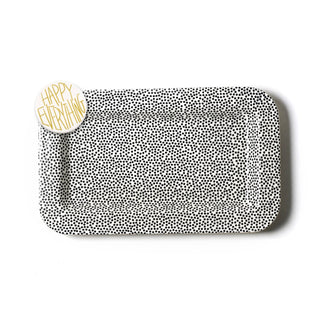 Black Small Dot Mini Entertaining Rectangle Platter