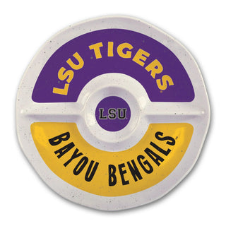 LSU Melamine Chip & Dip Server